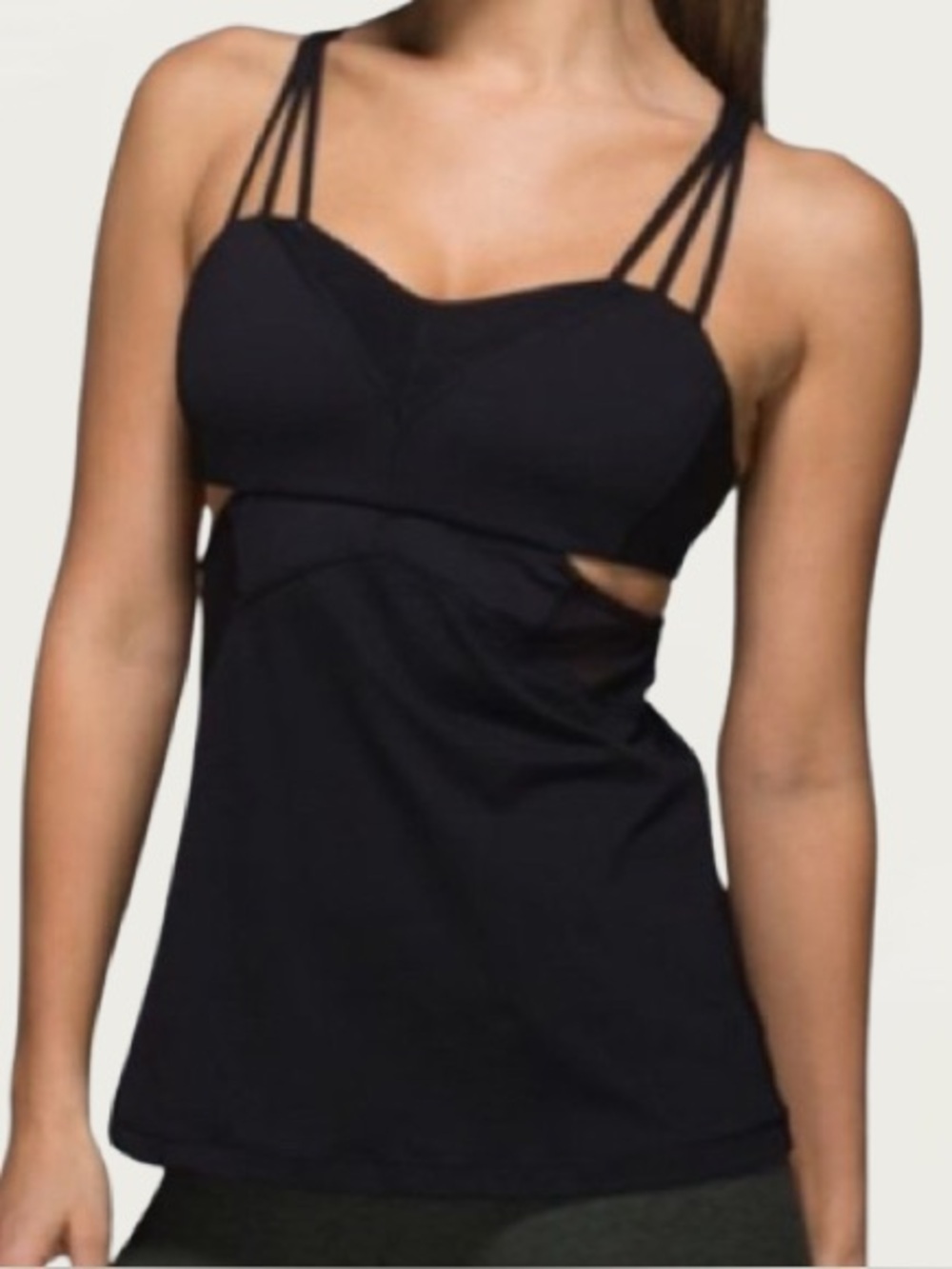 Vintage Lace Lululemon Black Strappy Tank Top